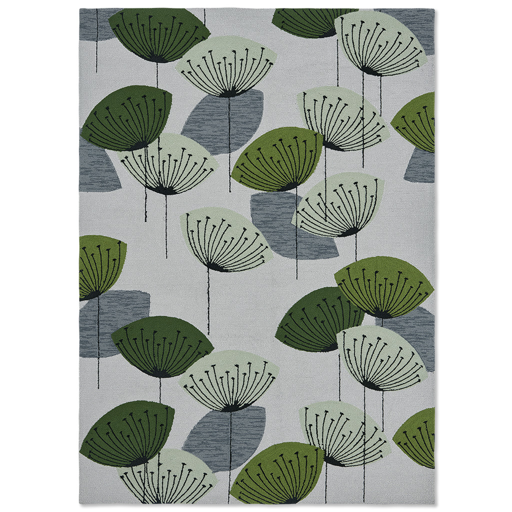 Dand. Clocks Green Outdoor Rug | Size: 250 x 350 cm