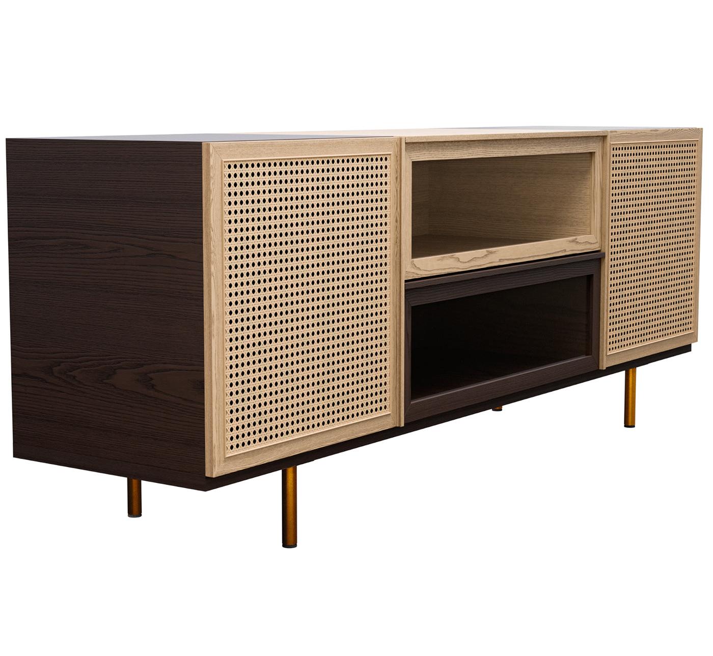 Ash Wood Italian Sideboard