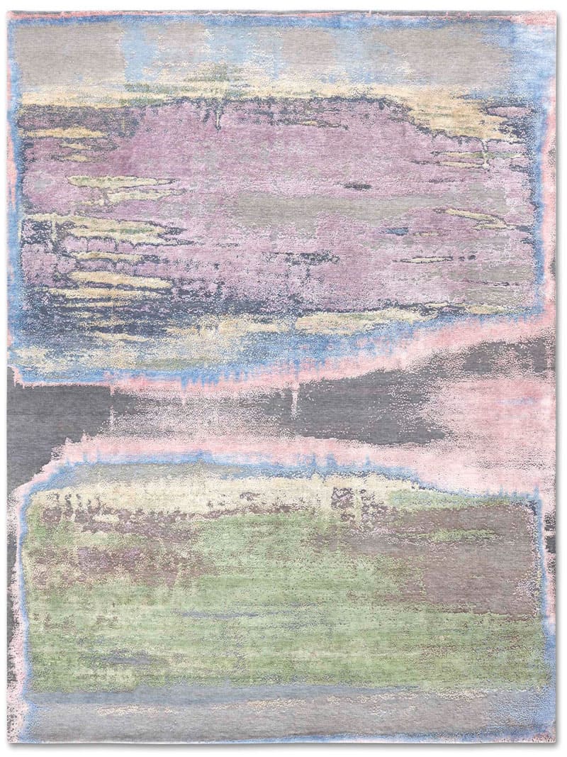 Multicolor Luxury Silk / Wool Rug