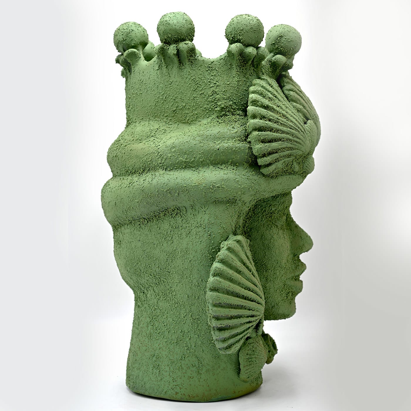 Zesty Lime Moor's Head Sculpture