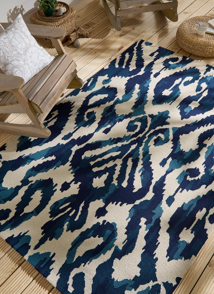 Indigo Outdoor Handwoven Rug