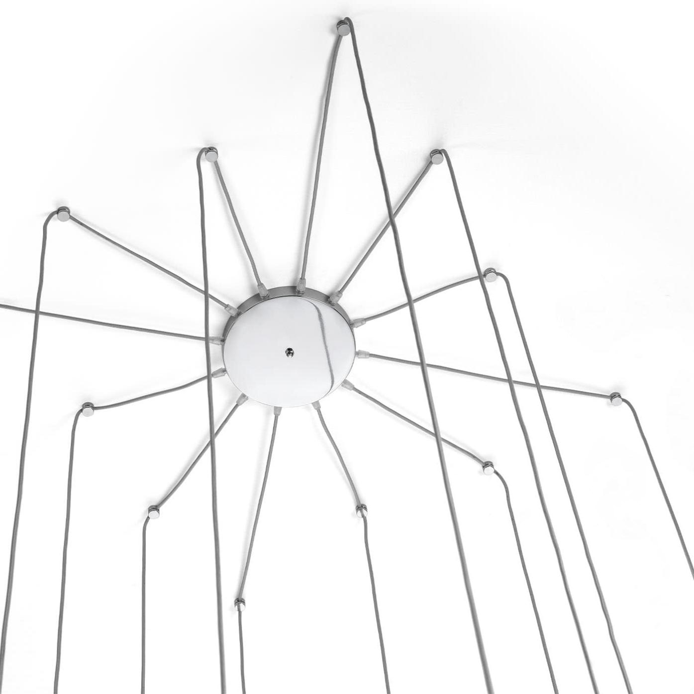 Contemporary Adjustable Glass Chandelier