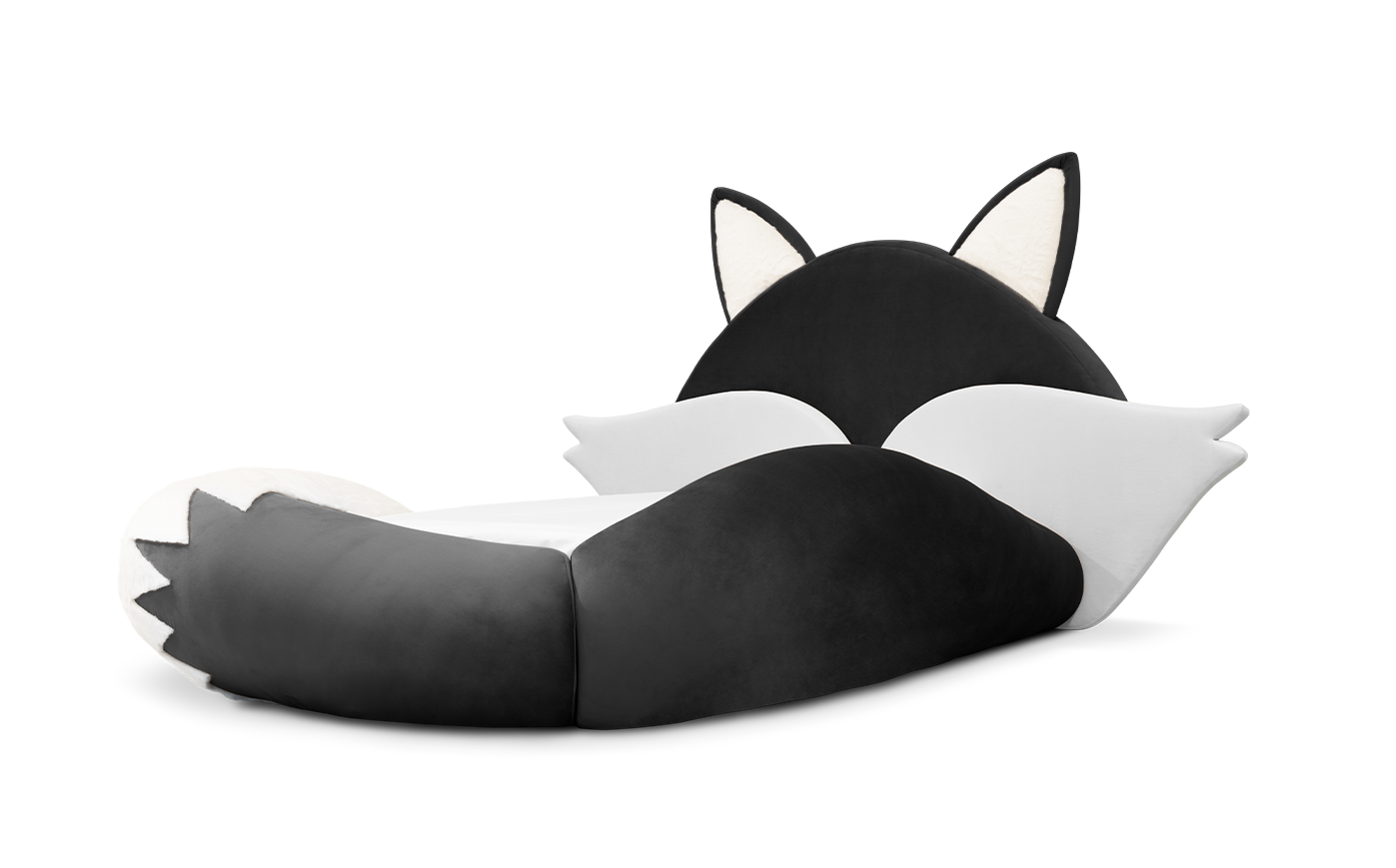 Fox Black & White Kids Bed | Mattress Size: 90 x 190 cm