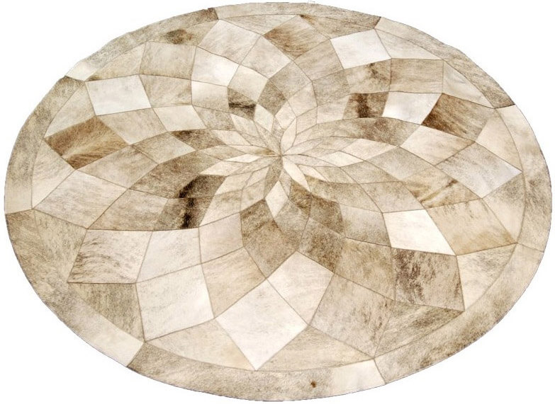 Chariot Circle Luxury Cowhide Rug