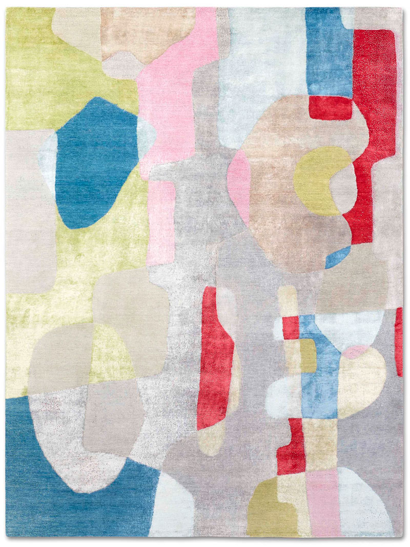Original Hand-Knotted Wool / Silk Rug