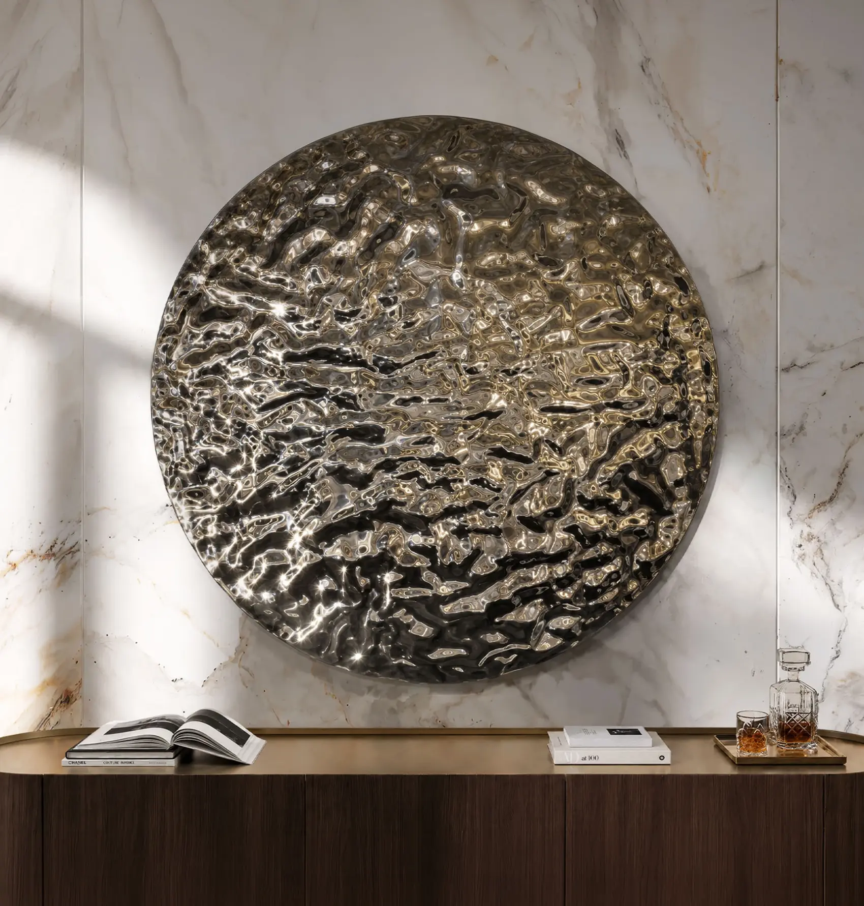 Gong Round Decorative Mirror