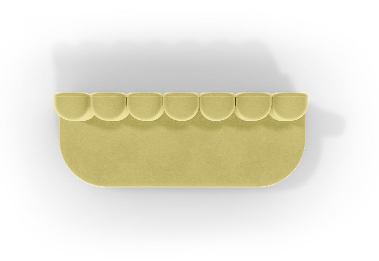Fluffy Cloud II Yellow Sofa