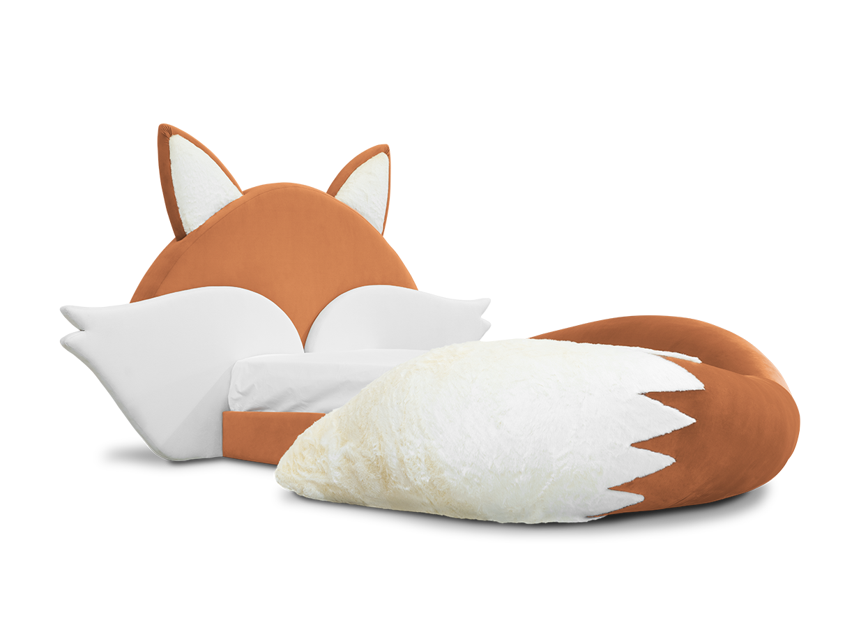 Fox Orange Kids Bed