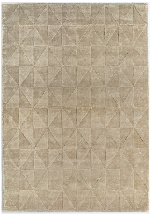 Triangles Beige Indian Hand-Woven Rug | Size: 160 x 230 cm