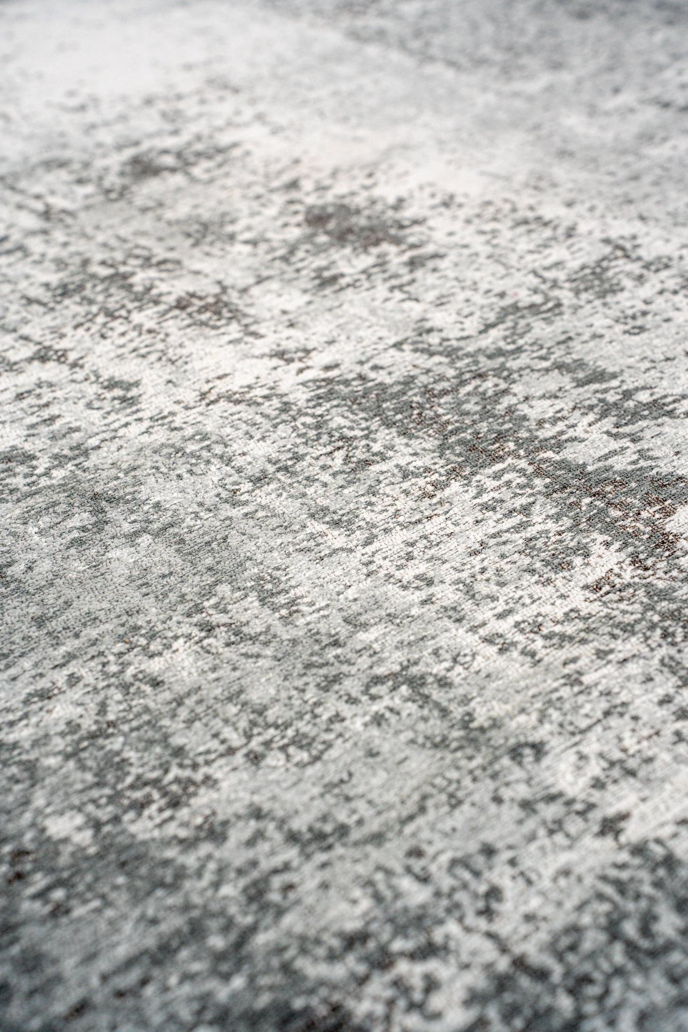 Soft Grey Layered Texture Round Rug | Size: Ø 240 cm