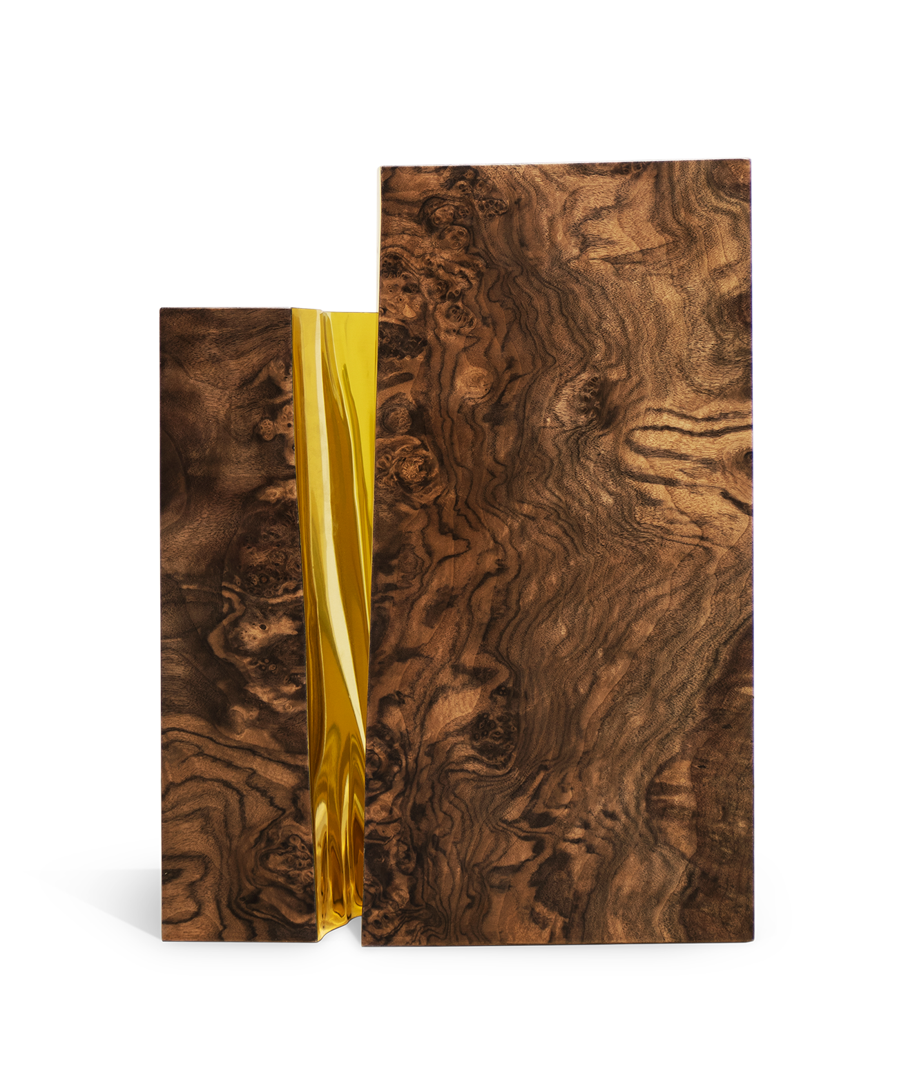 Fissure Walnut Designer Side Table