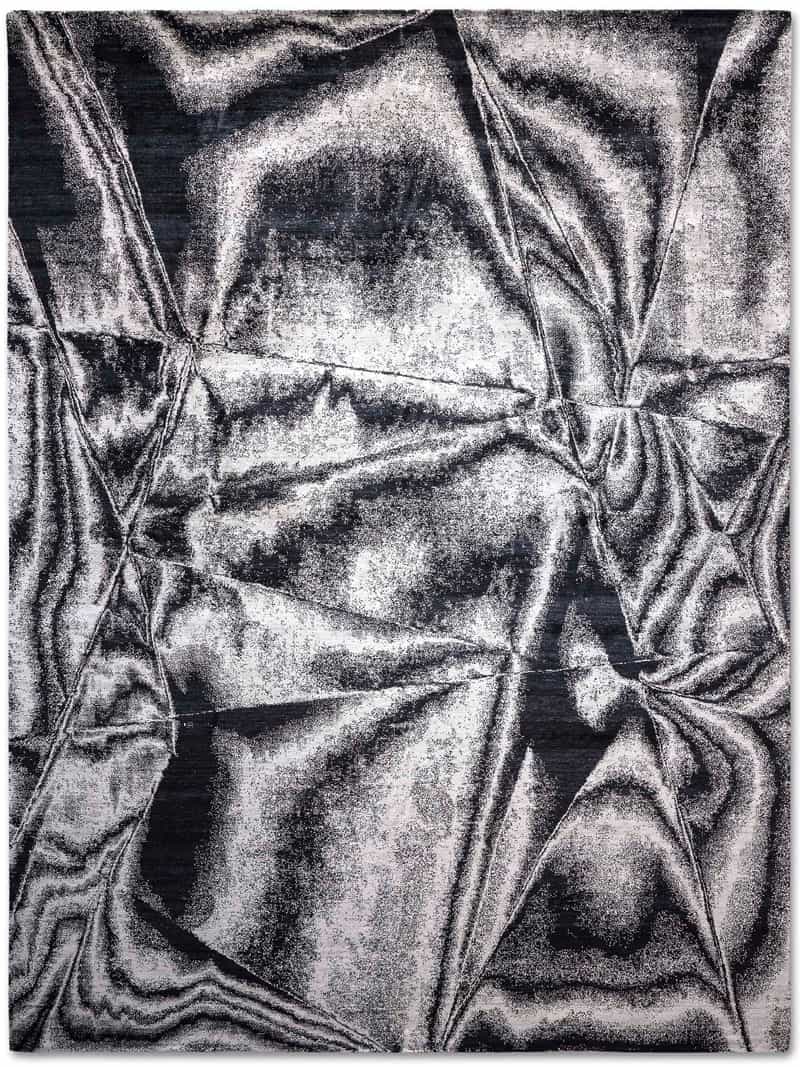 True Black & White Handwoven Luxury Rug