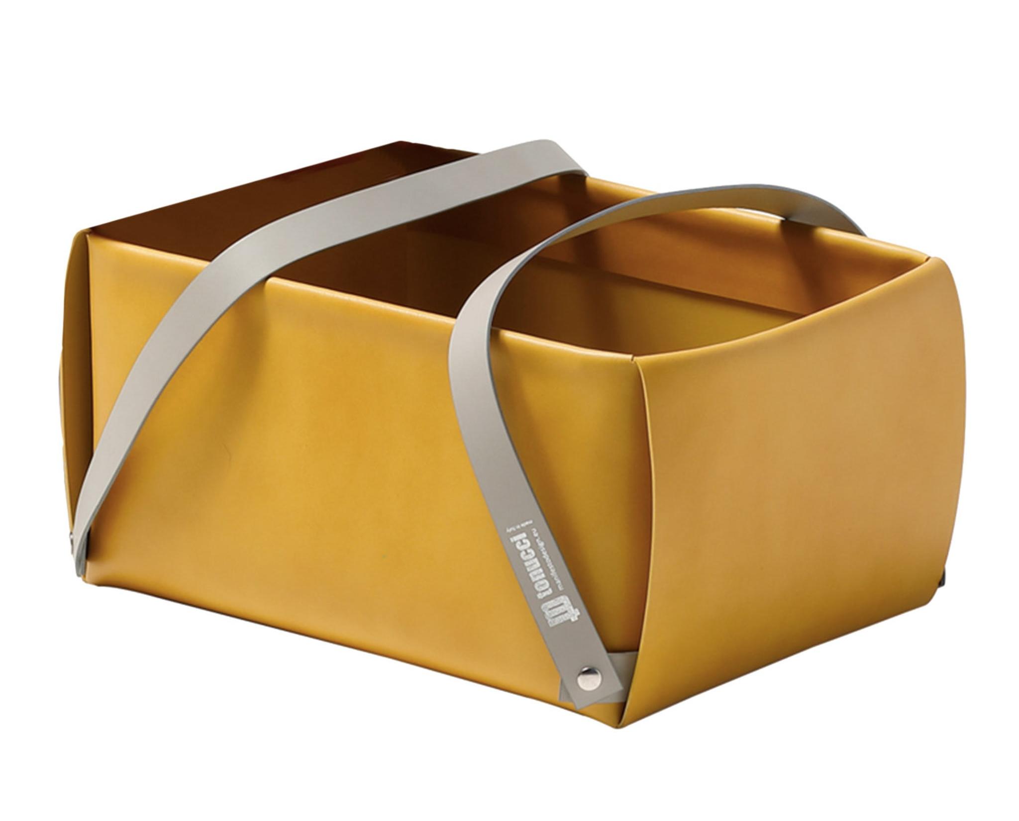 Lullabao Yellow Leather Basket