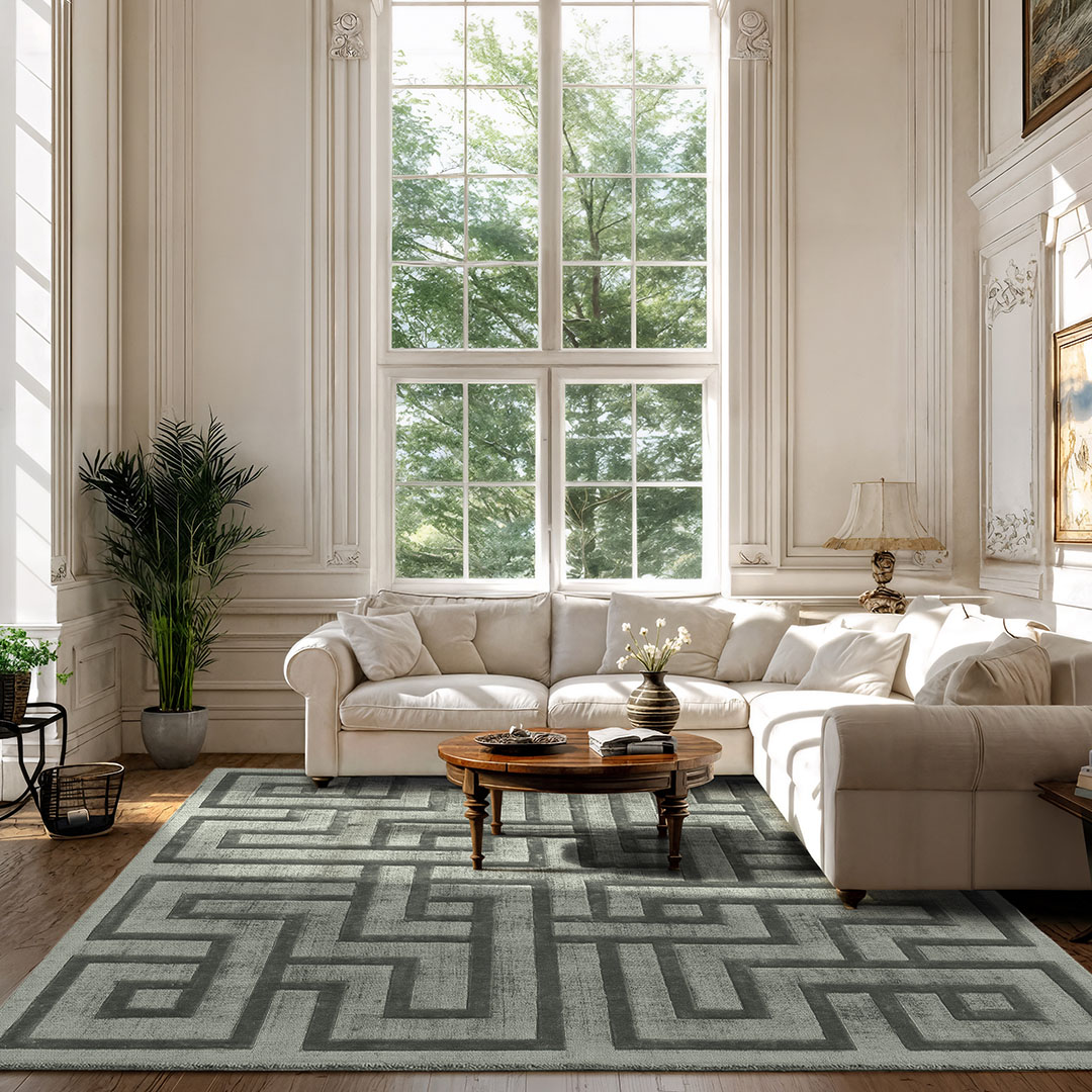 Labyrinth Laurel Hand-Loom Rug