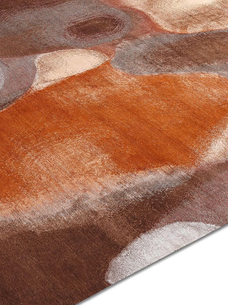 Copper Mauve Luxury Handwoven Rug ☞ Size: 305 x 427 cm