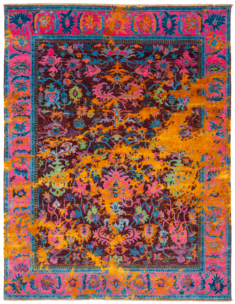 Gold Multi Oriental Designer Rug