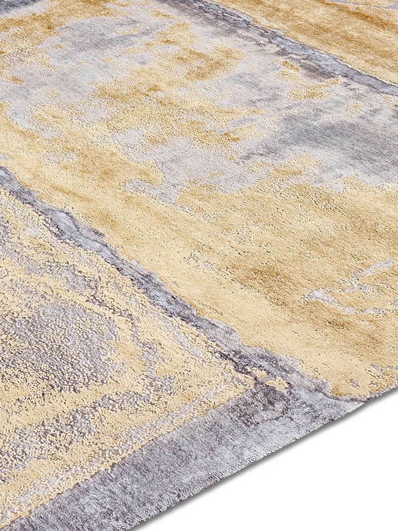 All Gold Luxury Silk / Wool Rug