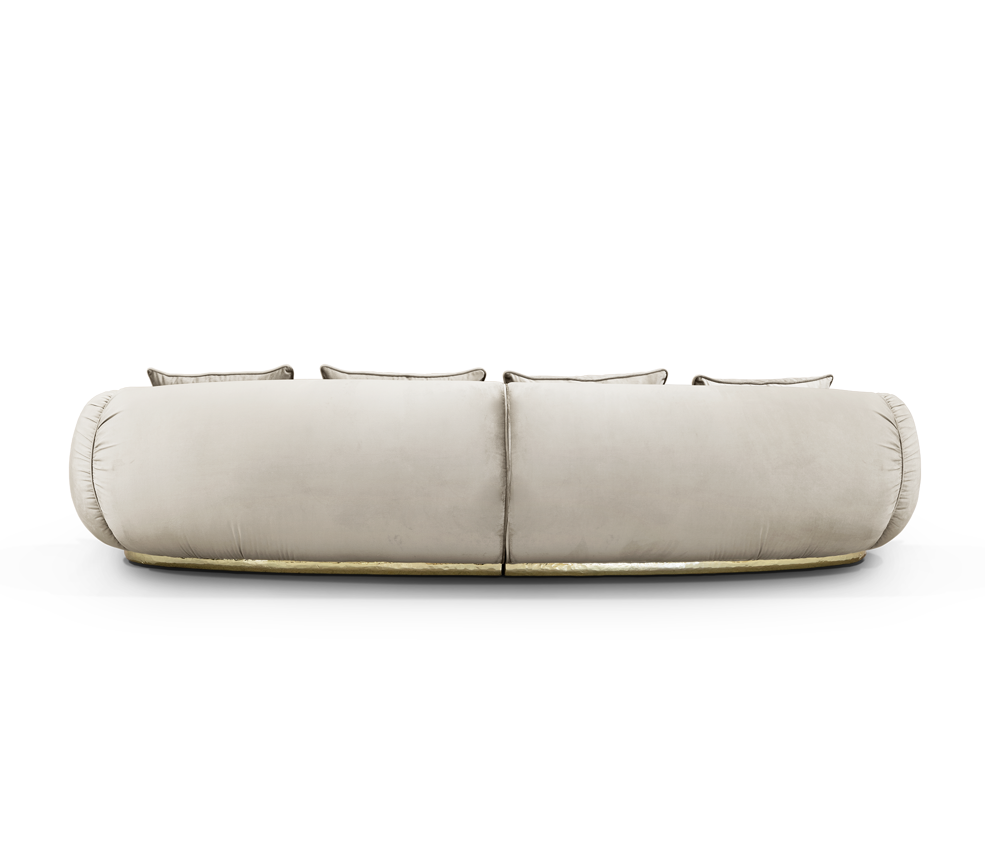 Solara Cream Curved Luxe Sofa