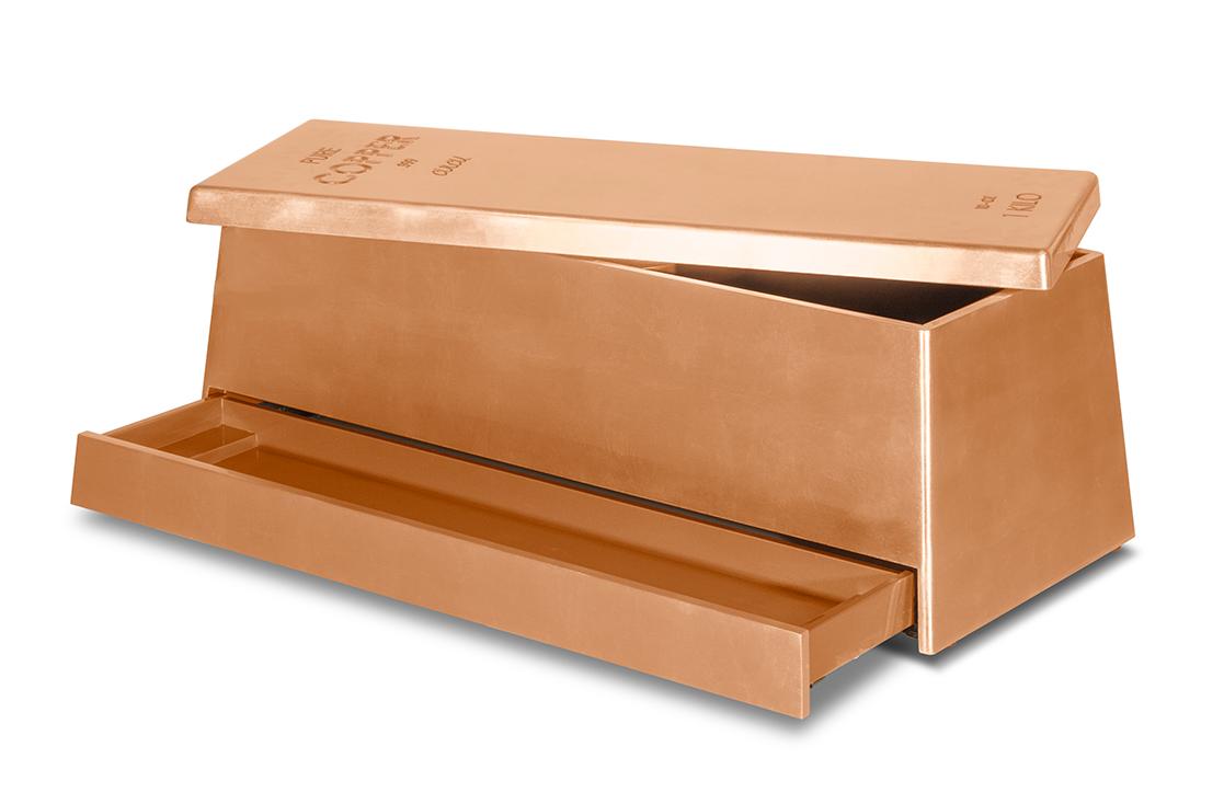 Rustic Bronze Modern Toy Chest