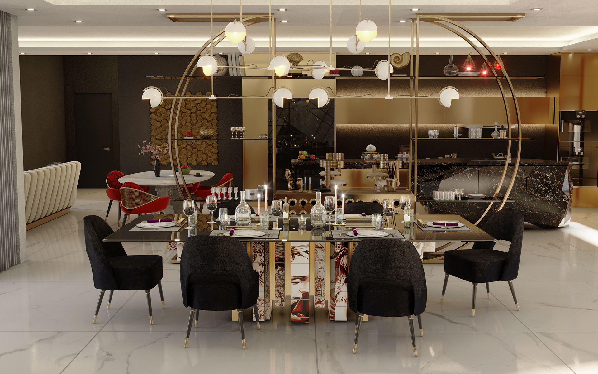 Streamlined Glow Suspension Lamp - 2