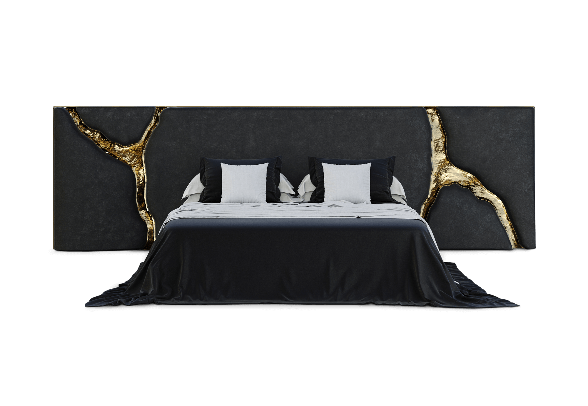 Fissure Black Designer Headboard