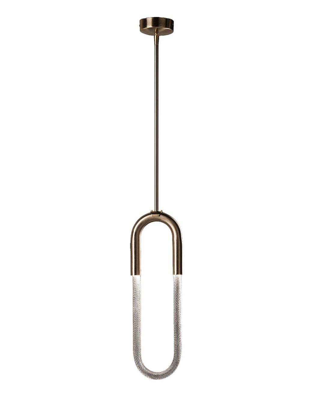 Modern Oval Clear Murano Pendant