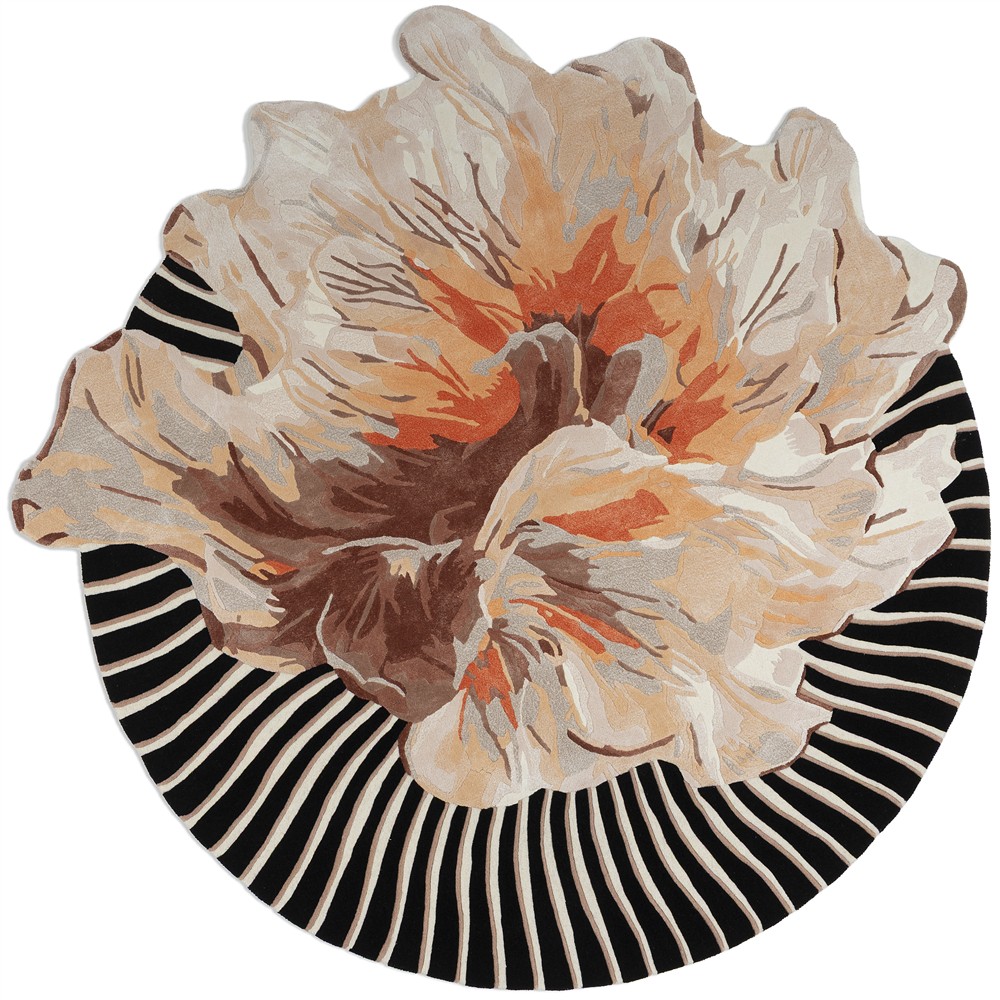 Amber Bloom Round Rug