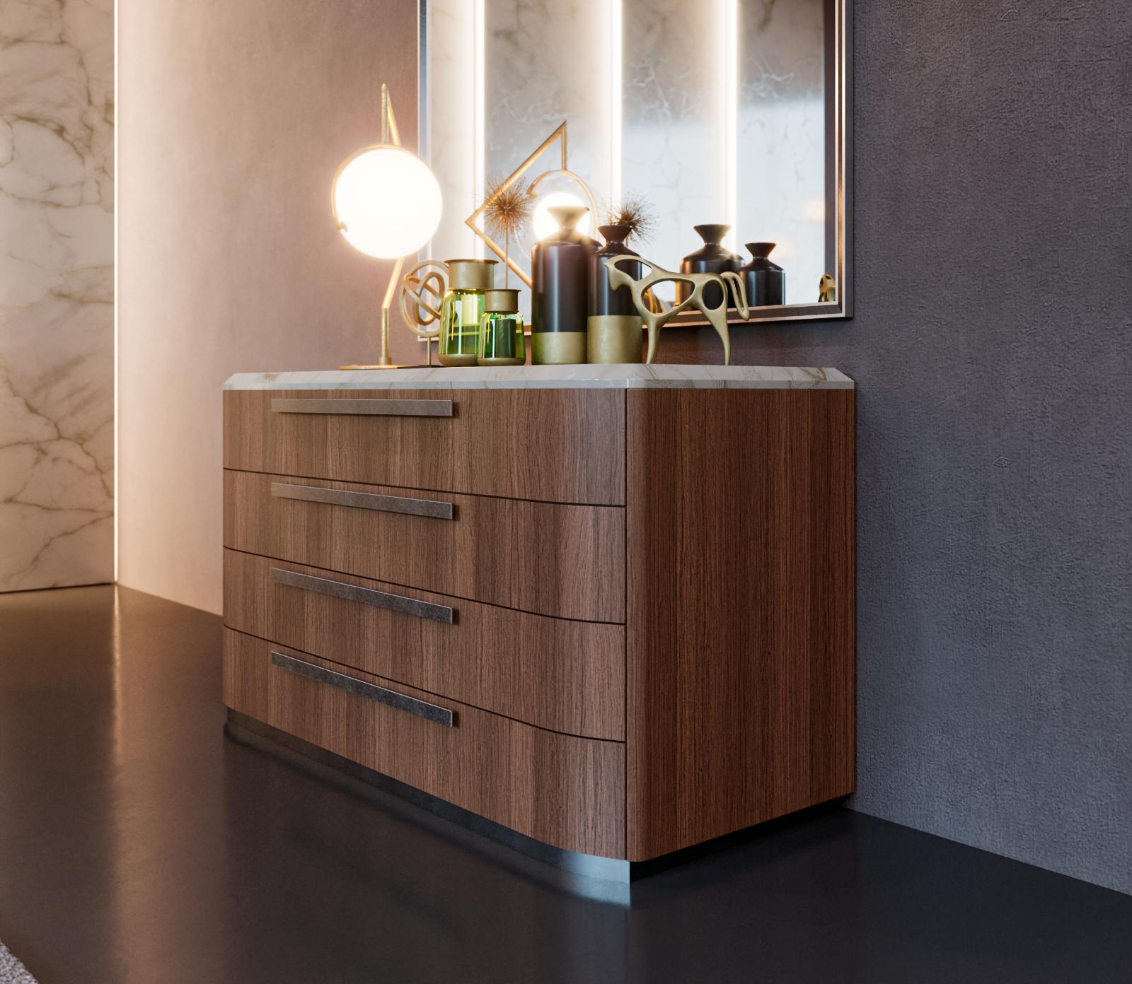 Andy Wood and Marble Dresser