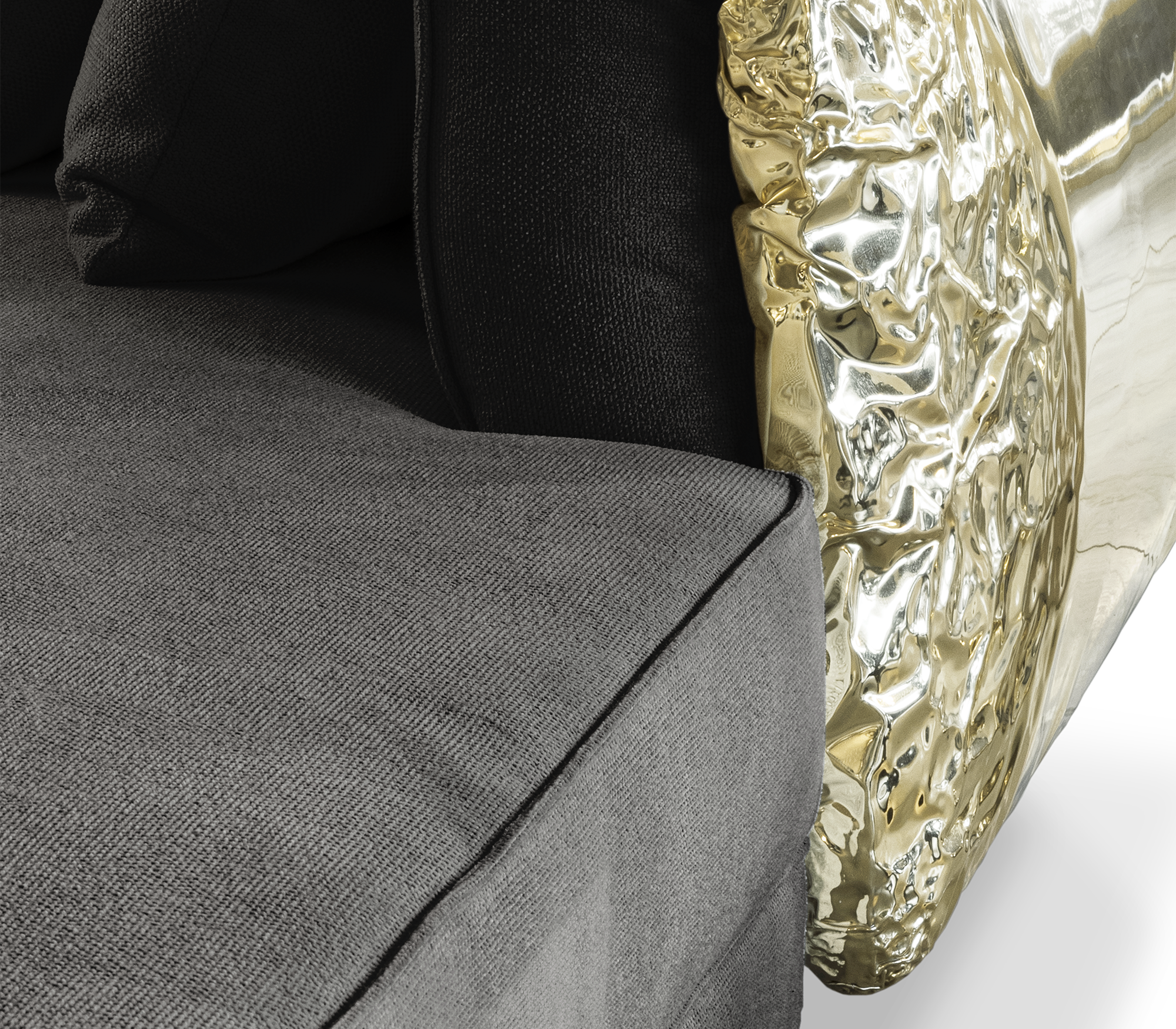 Imperia Black Modular Luxe Sofa