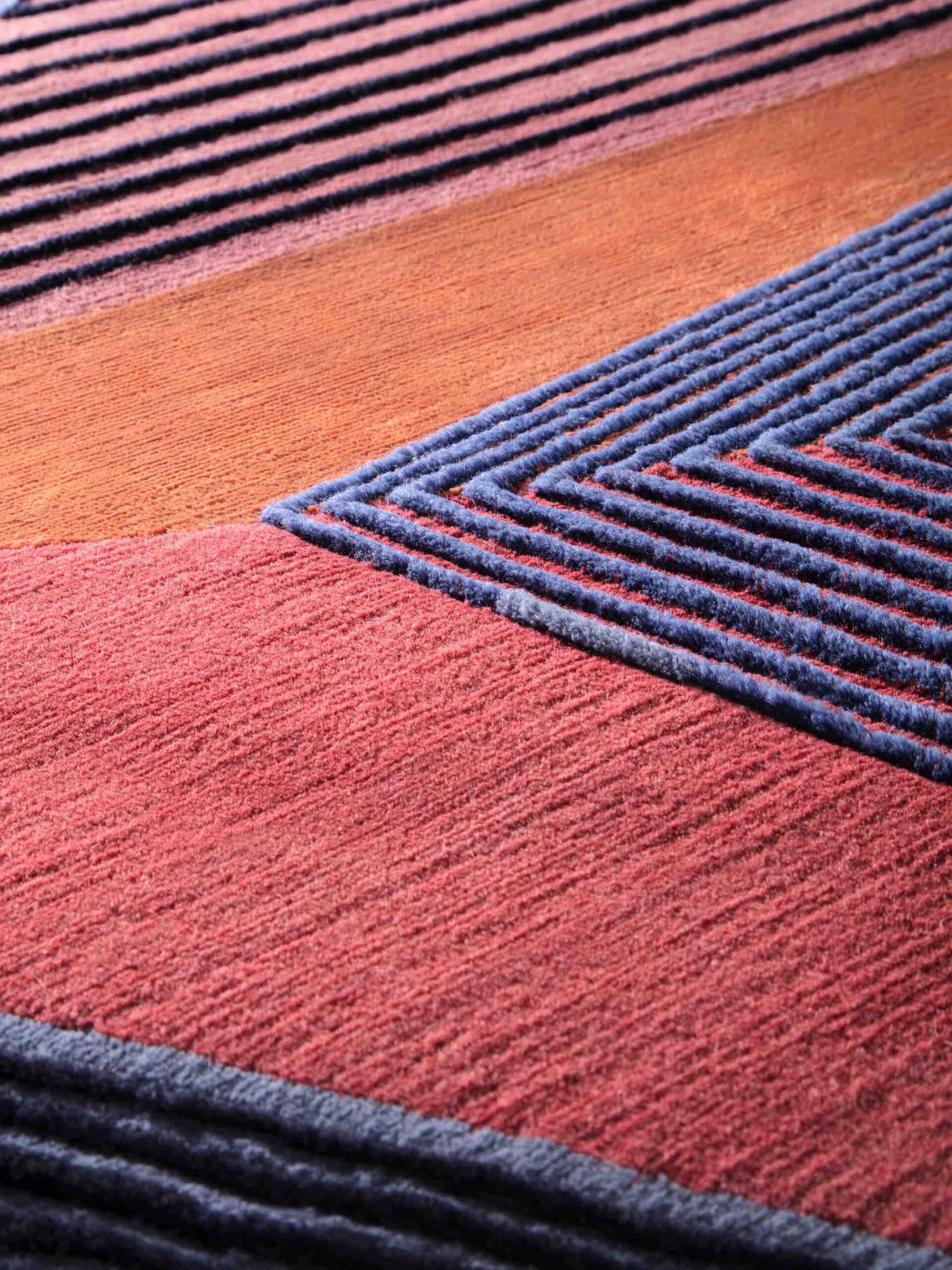 Icosaedro Designer Wool / Bamboo Silk Rug