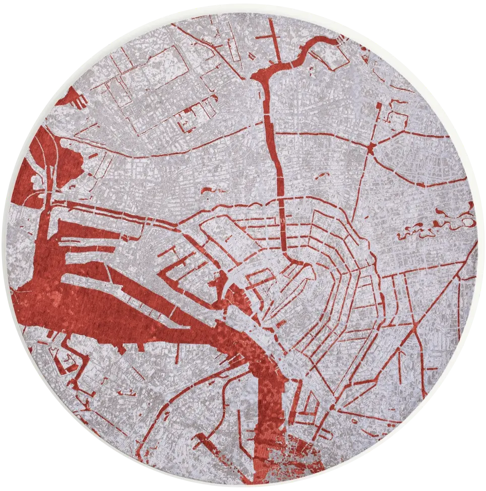 Urban Orange Round Rug | Size: Ø 240 cm
