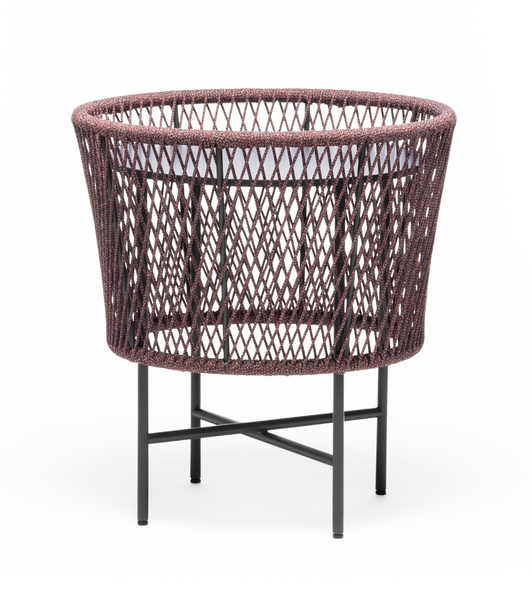 Tamburo Small Round Blue and Red Outdoor Coffee Table