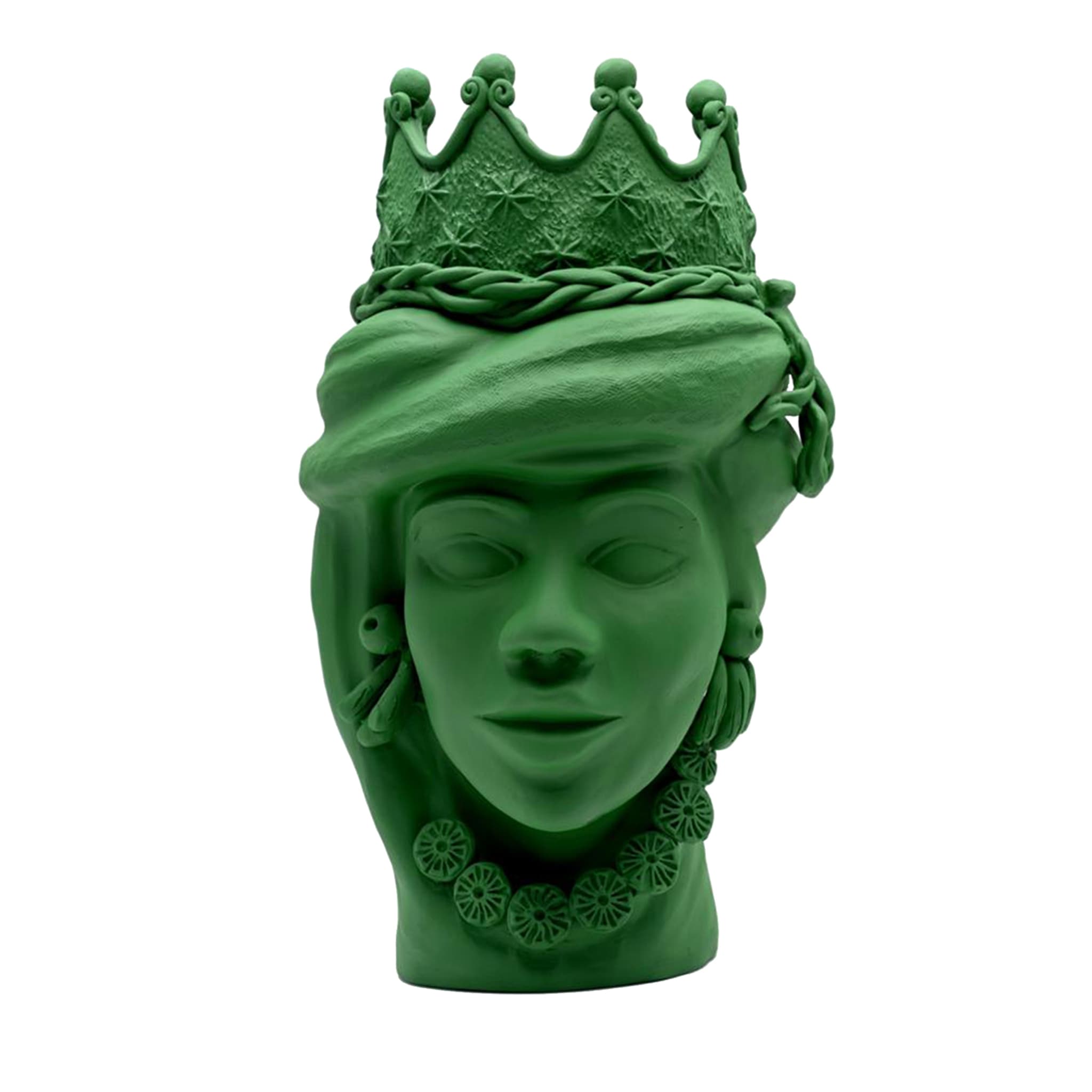 Green Moor's Head Italian Handmade Sculpture