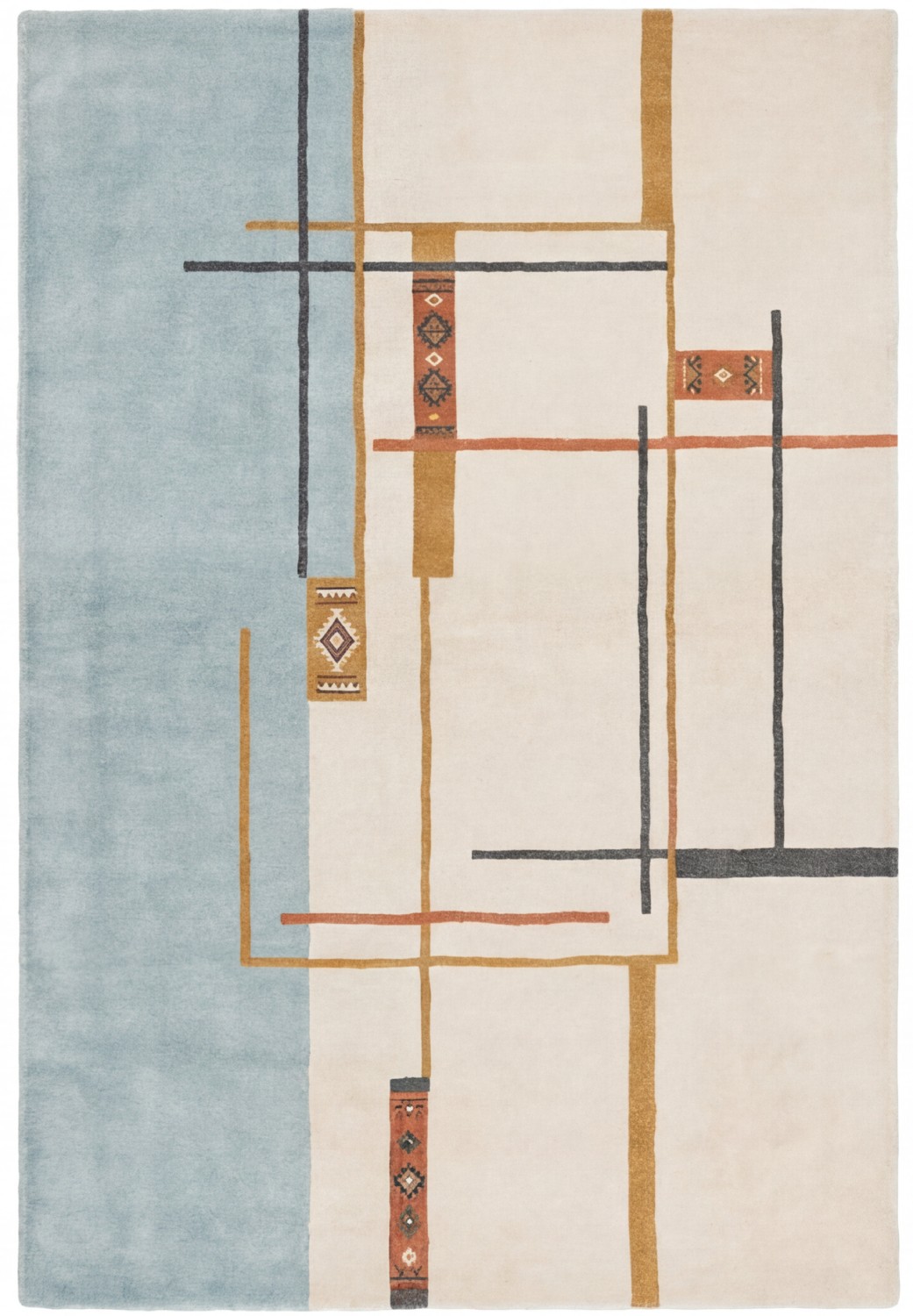 Linear Atlas Neutral Artisan Rug