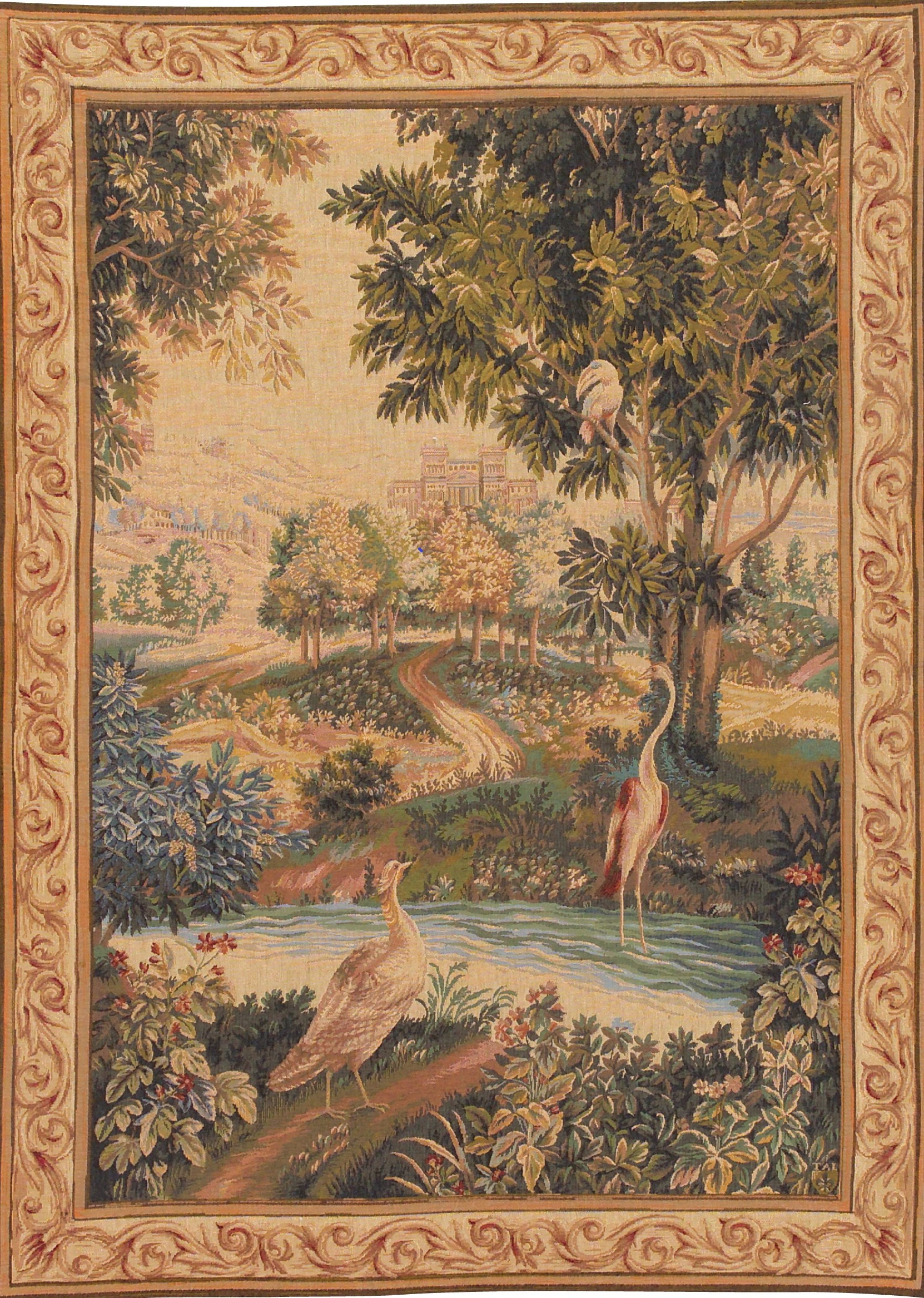 Greenery with Birds Woven Tapestry