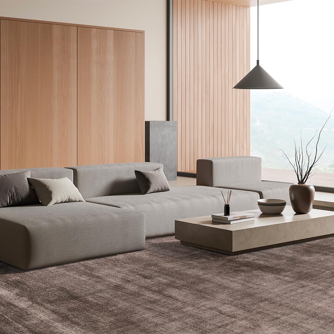 Luce Tortora Plain Rug