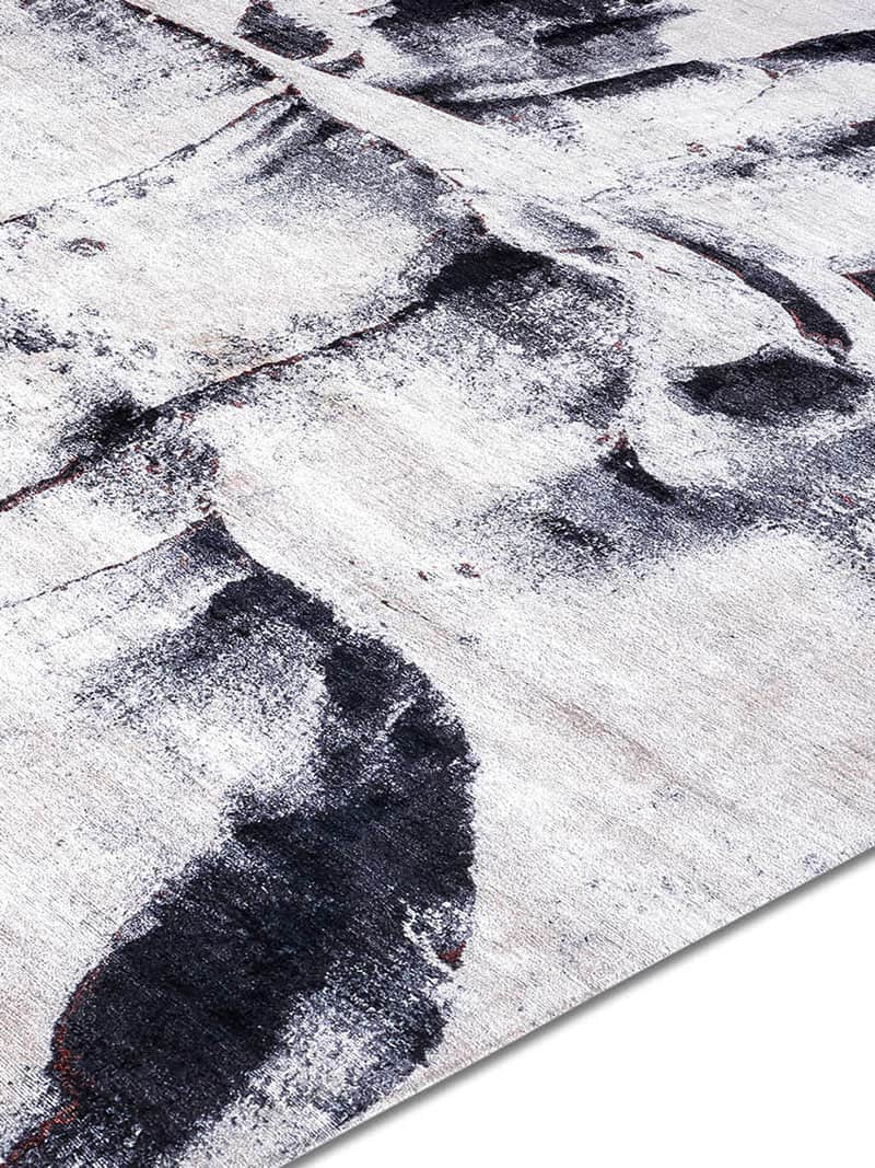 Black & White Handwoven Luxury Rug | Size: 140 × 210 cm