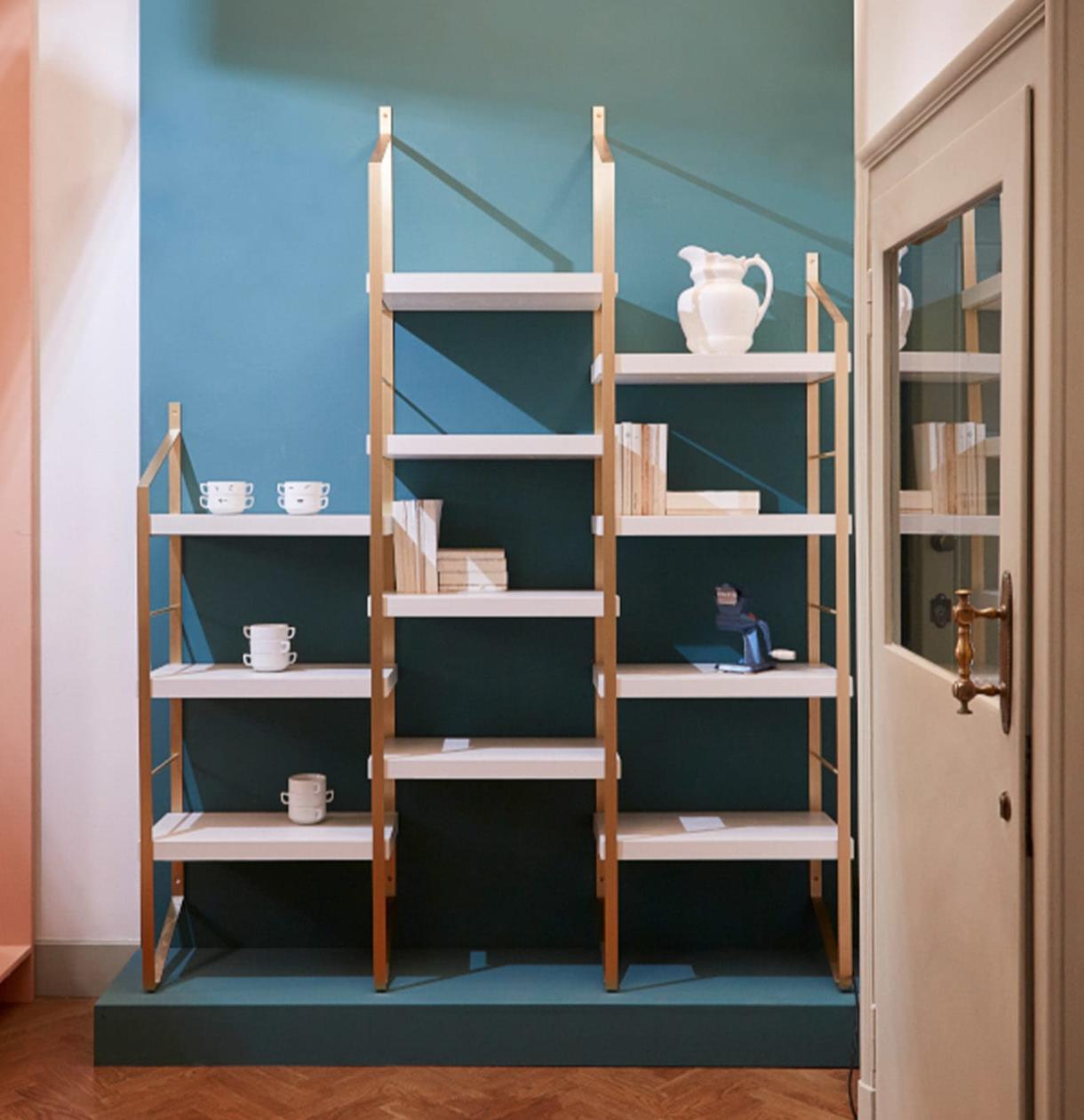 Multi-Level Wooden Shelf