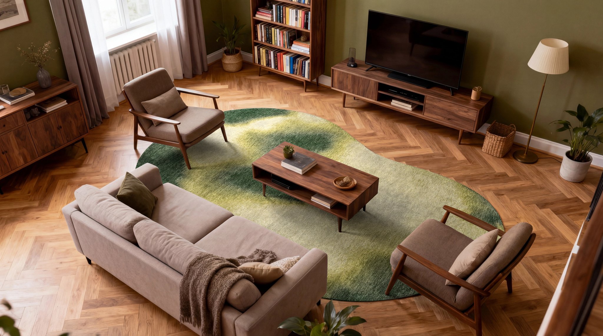 Leaf Premium Flatwoven Rug