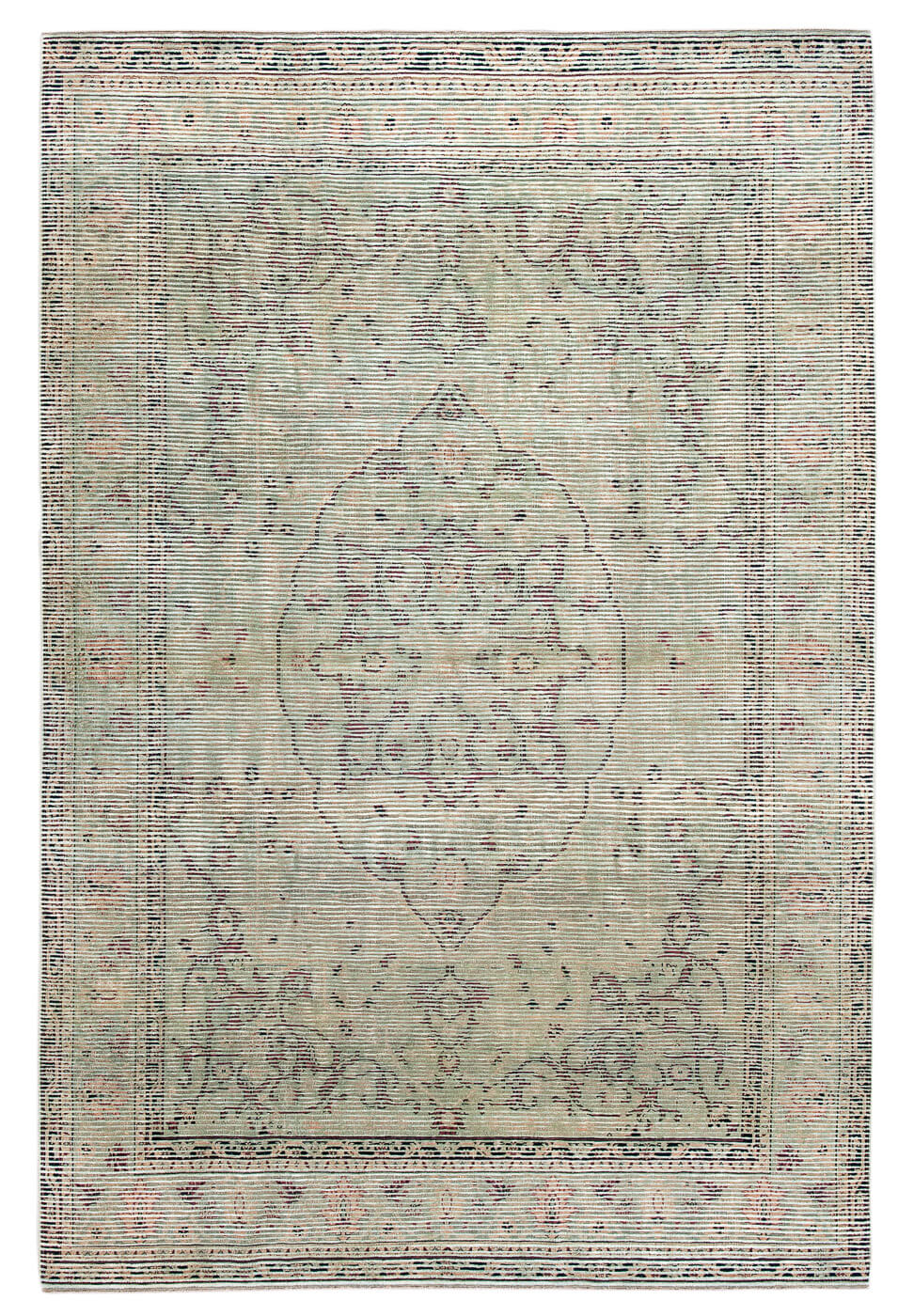 Tabriz Hand Knotted Green Luxury Rug