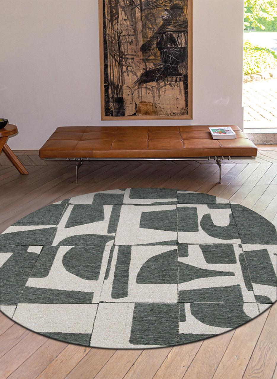 Light Green Round Rug | Size: Ø 140 cm