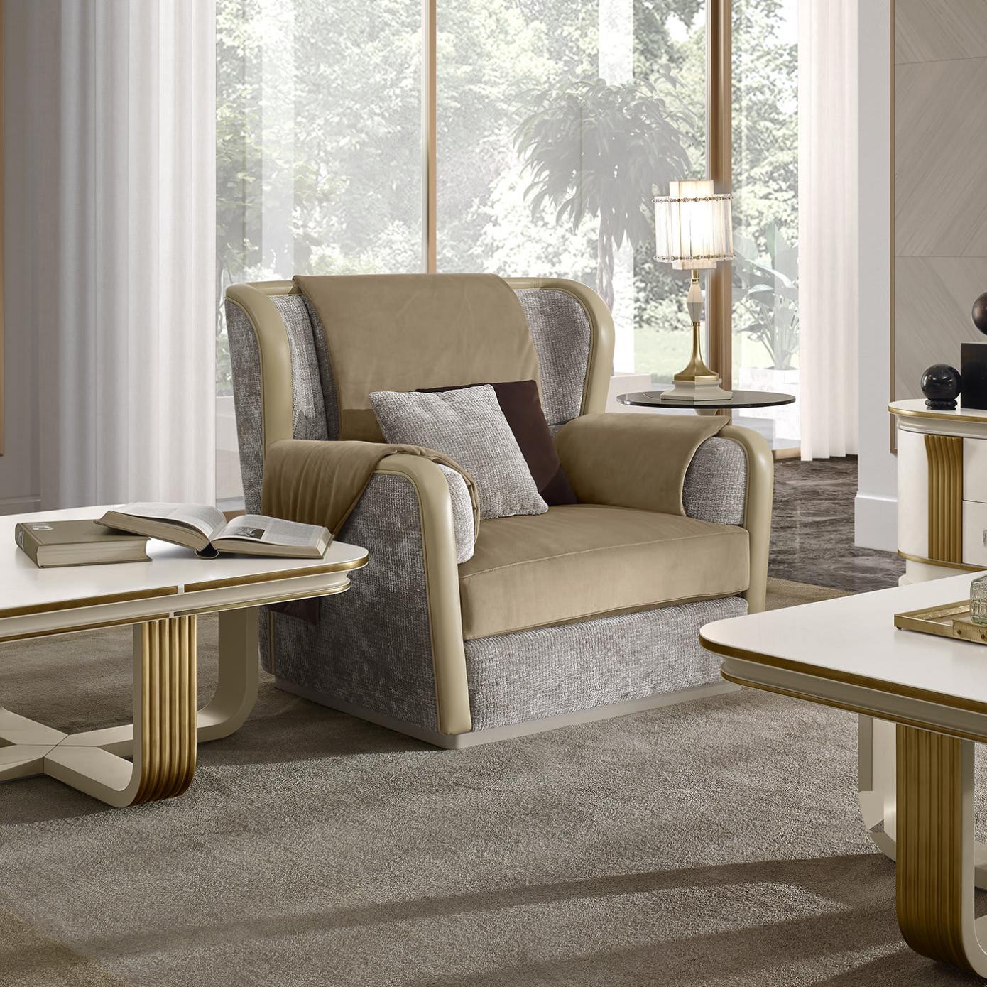 Oliver Beige Elegance Armchair