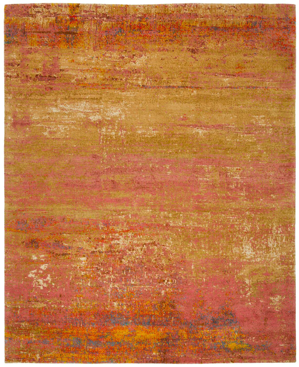 Artistic Yellowpink Luxury Rug ☞ Size: 200 x 300 cm