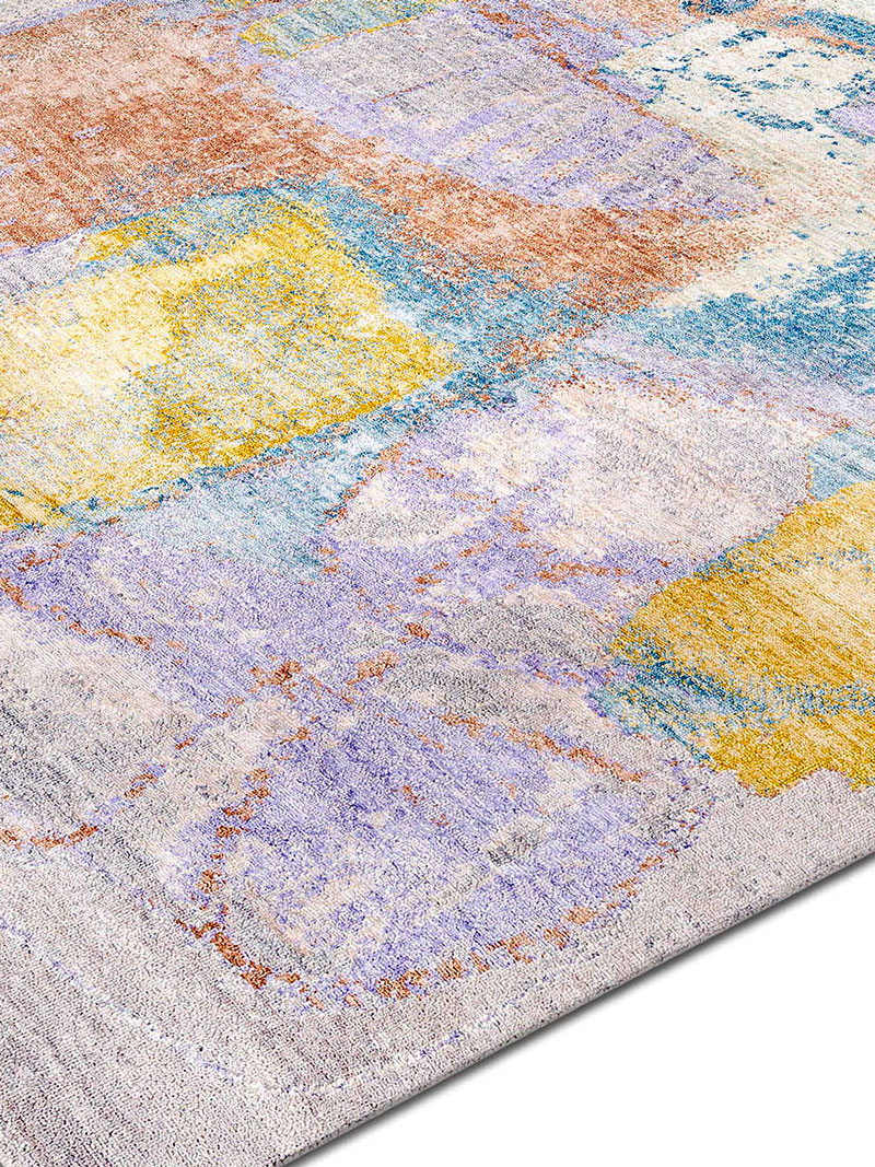 Pastel Mint Hand-Knotted Silk / Wool Rug