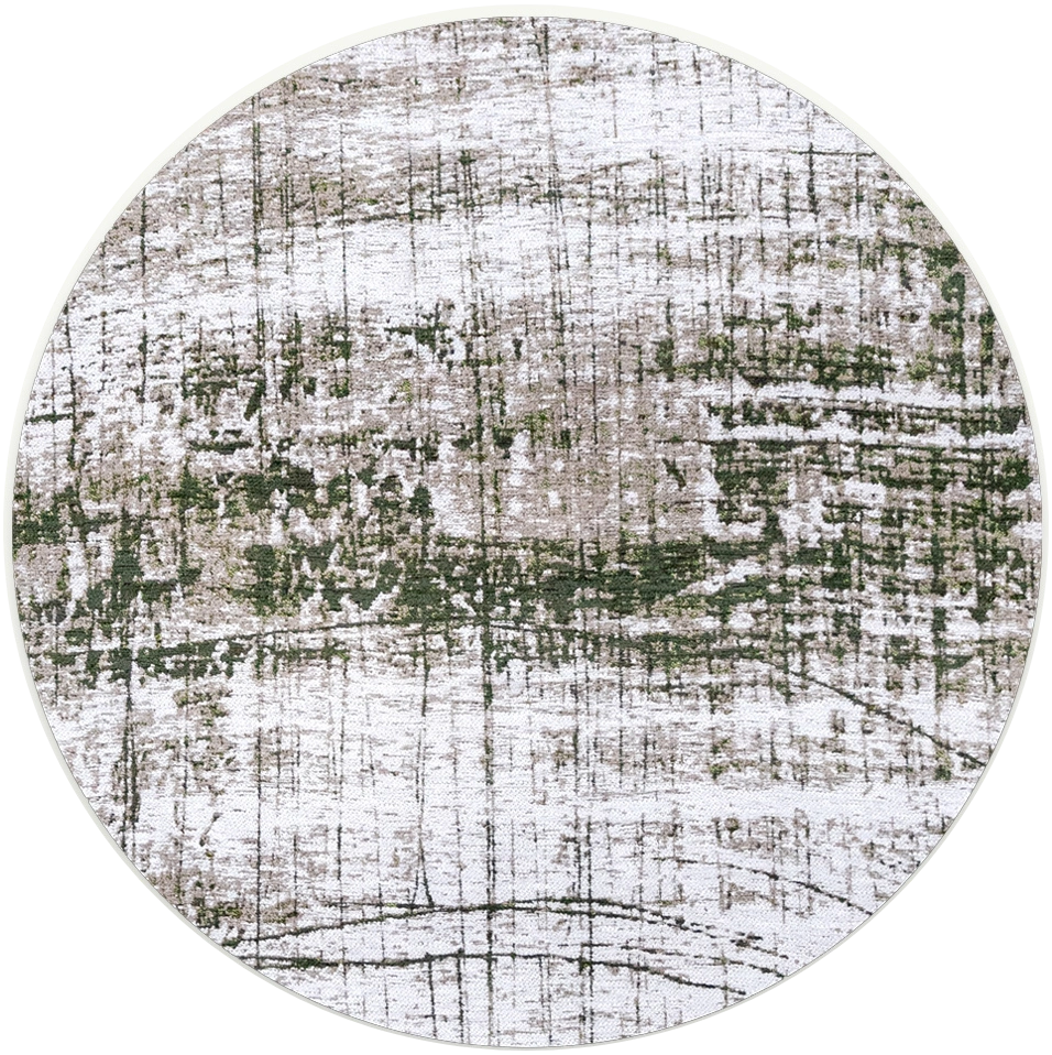 Eco-Friendly Green Round Rug | Size: Ø 240 cm