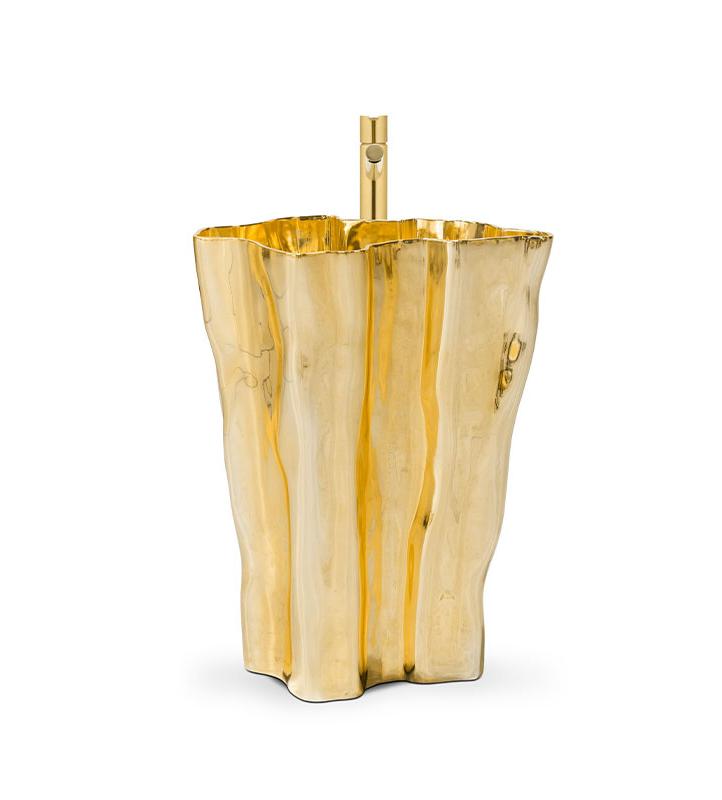 Nature-Inspired Stone Pedestal Basin