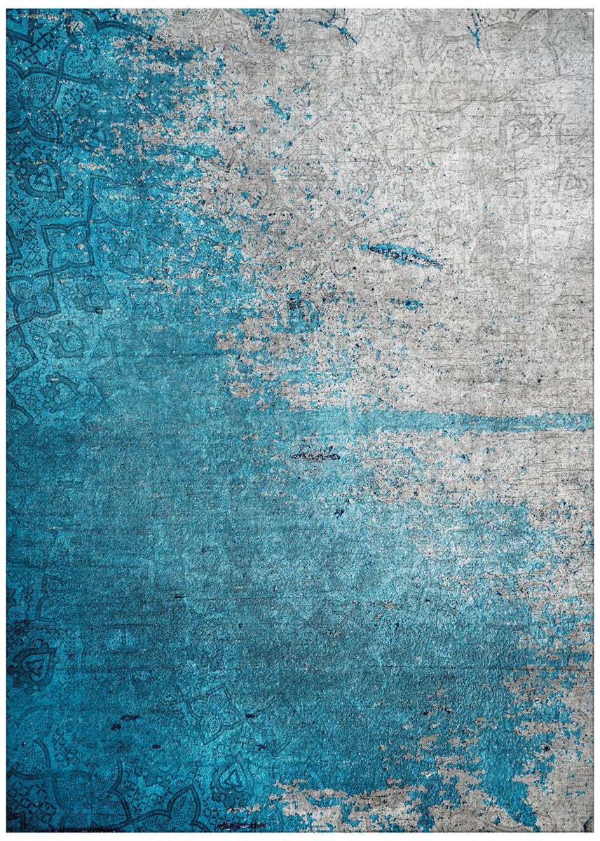 Jacquard Teal Belgian Rug