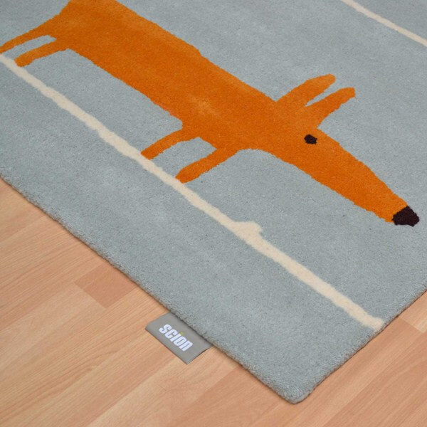 Fox Aqua Hand-Tufted Rug ☞ Size: 140 x 200 cm