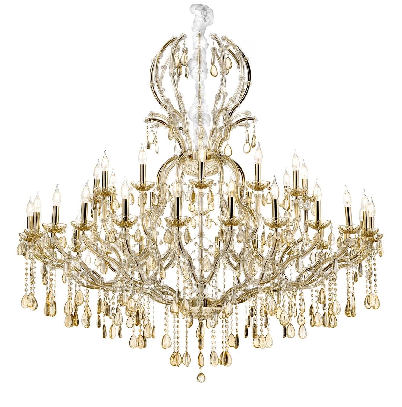 Mariateresa Honey Glass Drop Chandelier