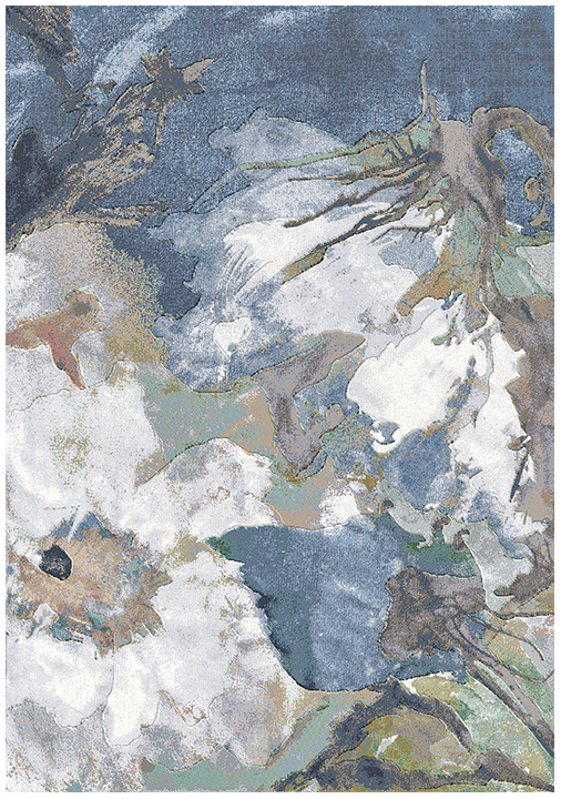 Floral Modern Indoor Rug | Size: 120 x 170 cm